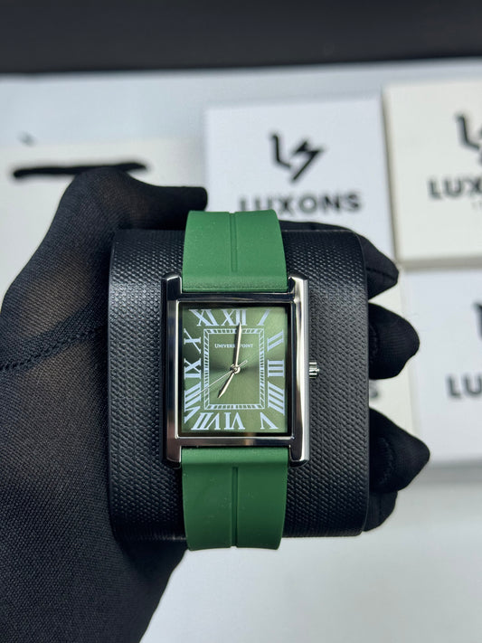 Universal Point Green Silicon Strap Orignal Watch