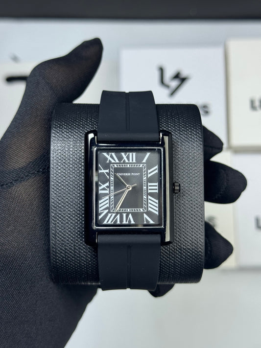 Universal Point Black Dail Silicon Strap Orignal Watch