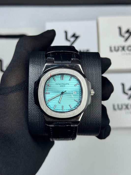 Patek Philippe Tiffany Dail Black Leather Strap