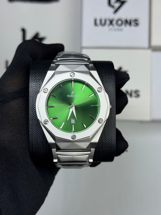 Hublot Diamond Cut with Green Simple Dail Heavy Weight