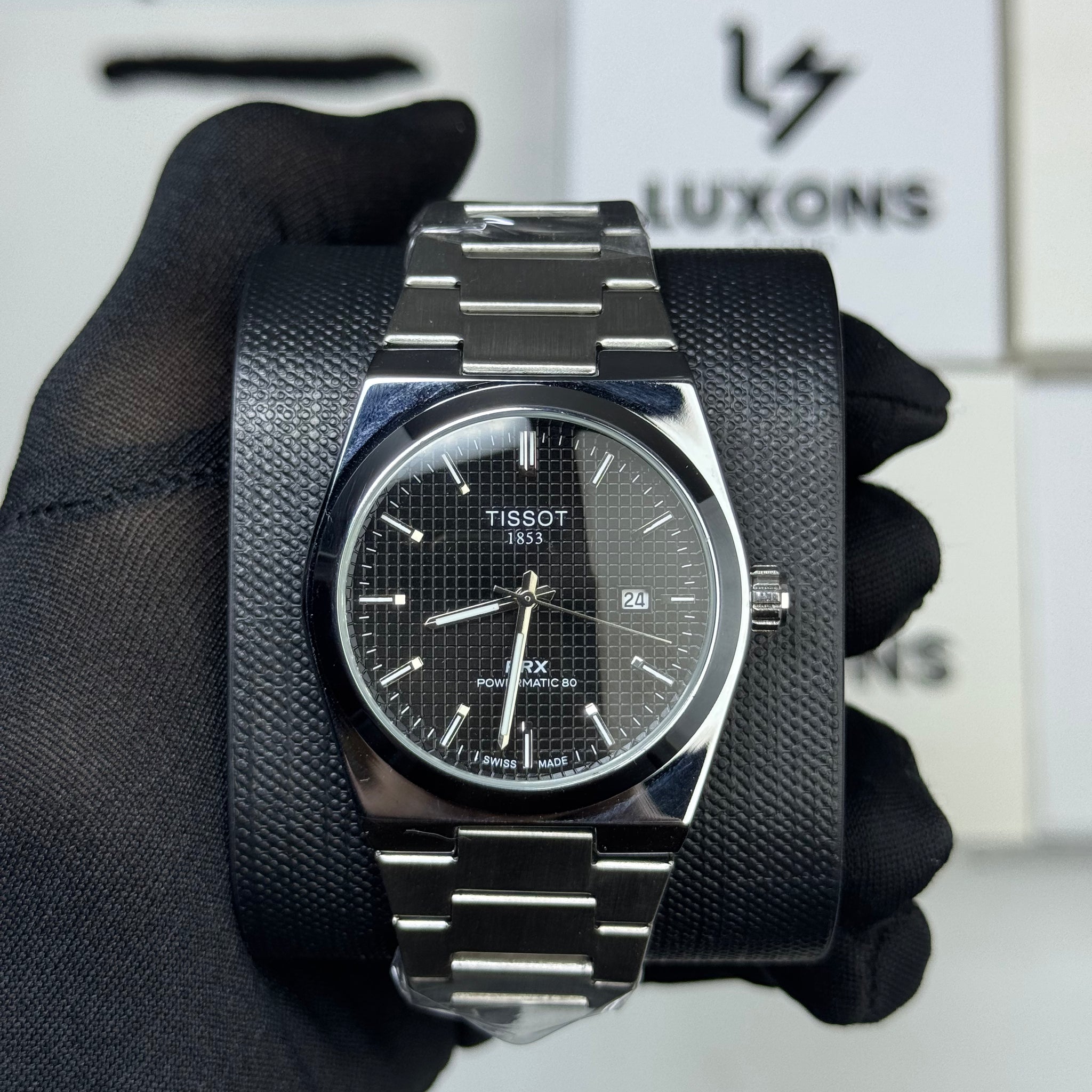 Tissot PRX 1853 Sapphire Glass Black Dail