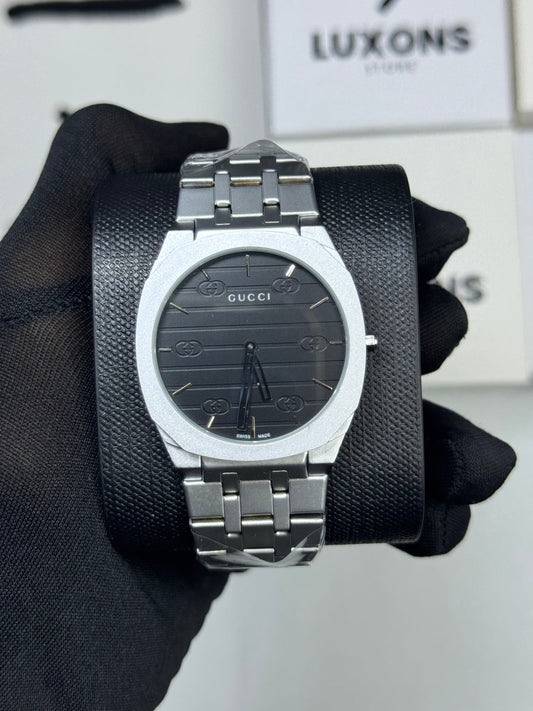 Gucci Slim Jet Black Dail Watch