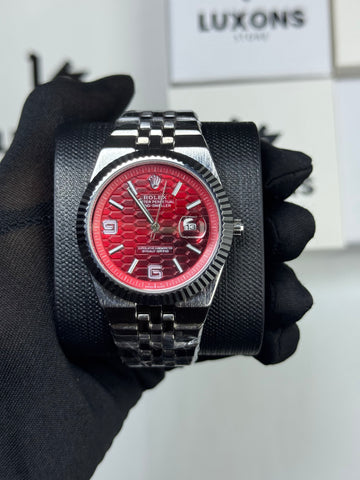 Rolex Land-Dweller Red Dail With Stainless Steel Chain