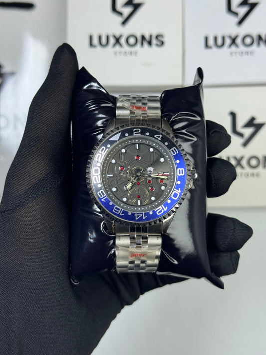 Rolex GMT Batman Rotating Bezel Master Chain