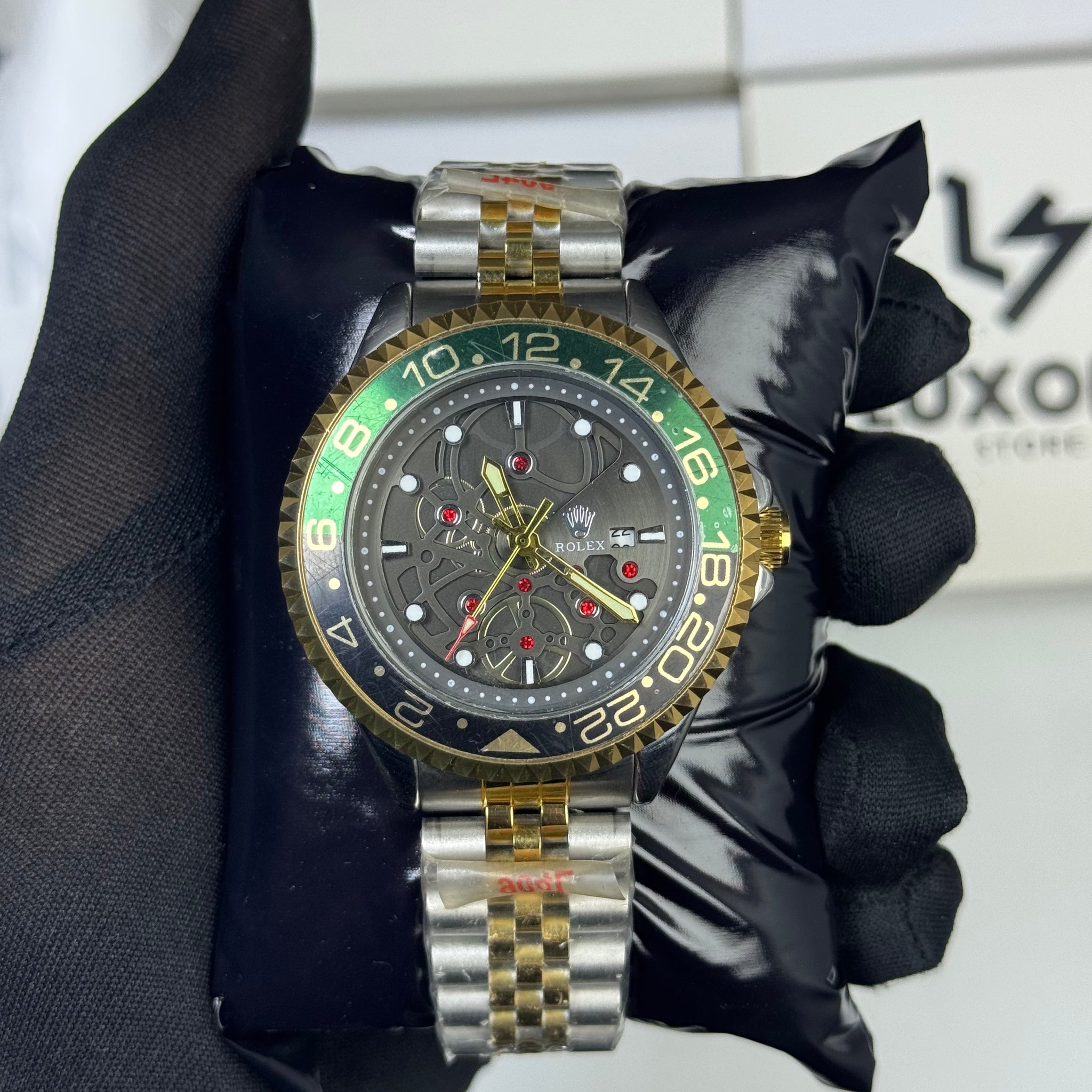Rolex GMT Two Tone Rotating Bezel Master Chain