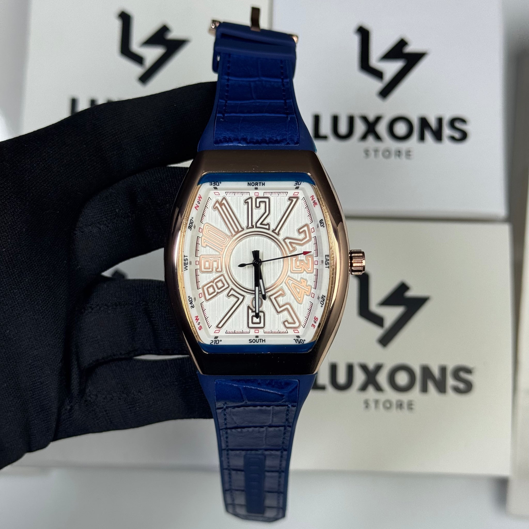 Frank Muller Shine White Dail Blue Strap