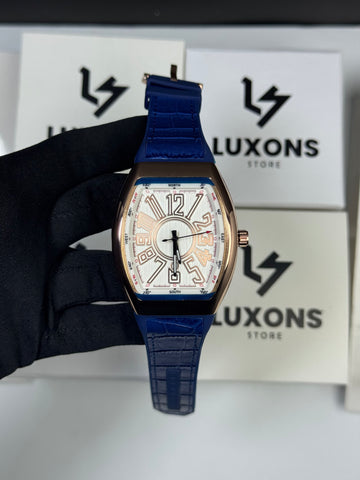 Frank Muller Shine White Dail Blue Strap