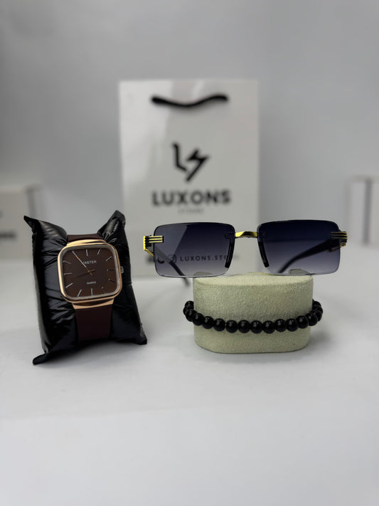 3 in 1 Combo Deal Pack With Master Watch